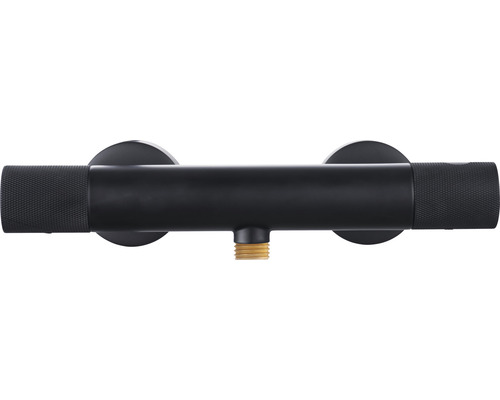 form&style douchekraan met thermostaat KUDA mat zwart