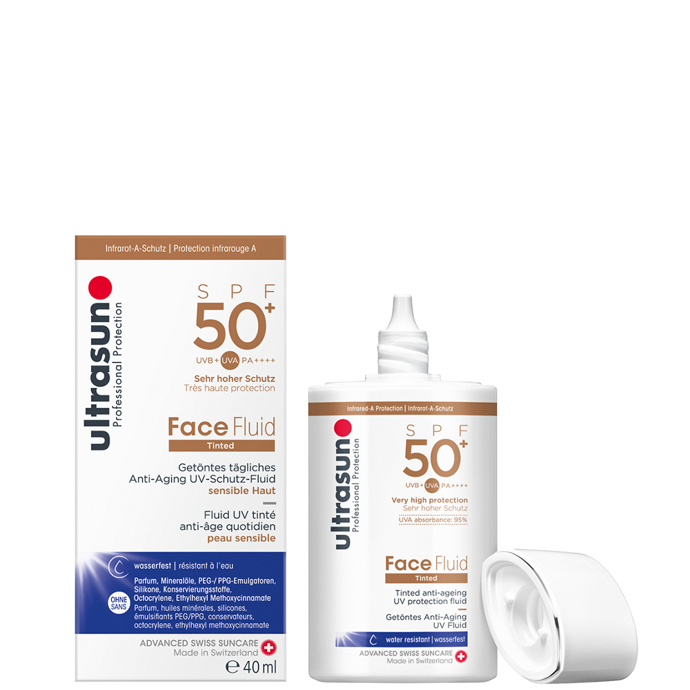ULTRASUN Face Fluid<br>40 ml, Flasche, Creme, SPF50+ Tinted HONEY