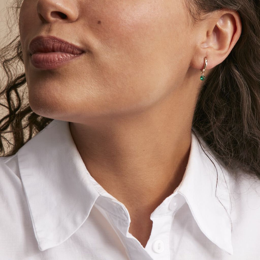 Créoles Charissa Plaqué Or Jaune Oxyde De Zirconium