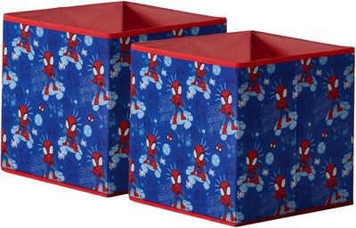 Spidey and His Amazing Friends Oppbevaringskasser 2-Pack, Rød/Blå
