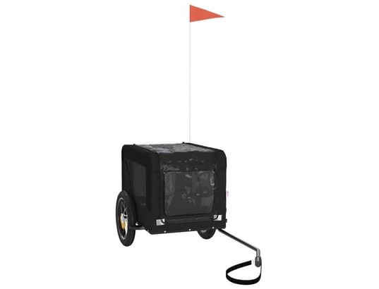 VIDAXL - Remorque de vélo pour chien noir tissu oxford et fer