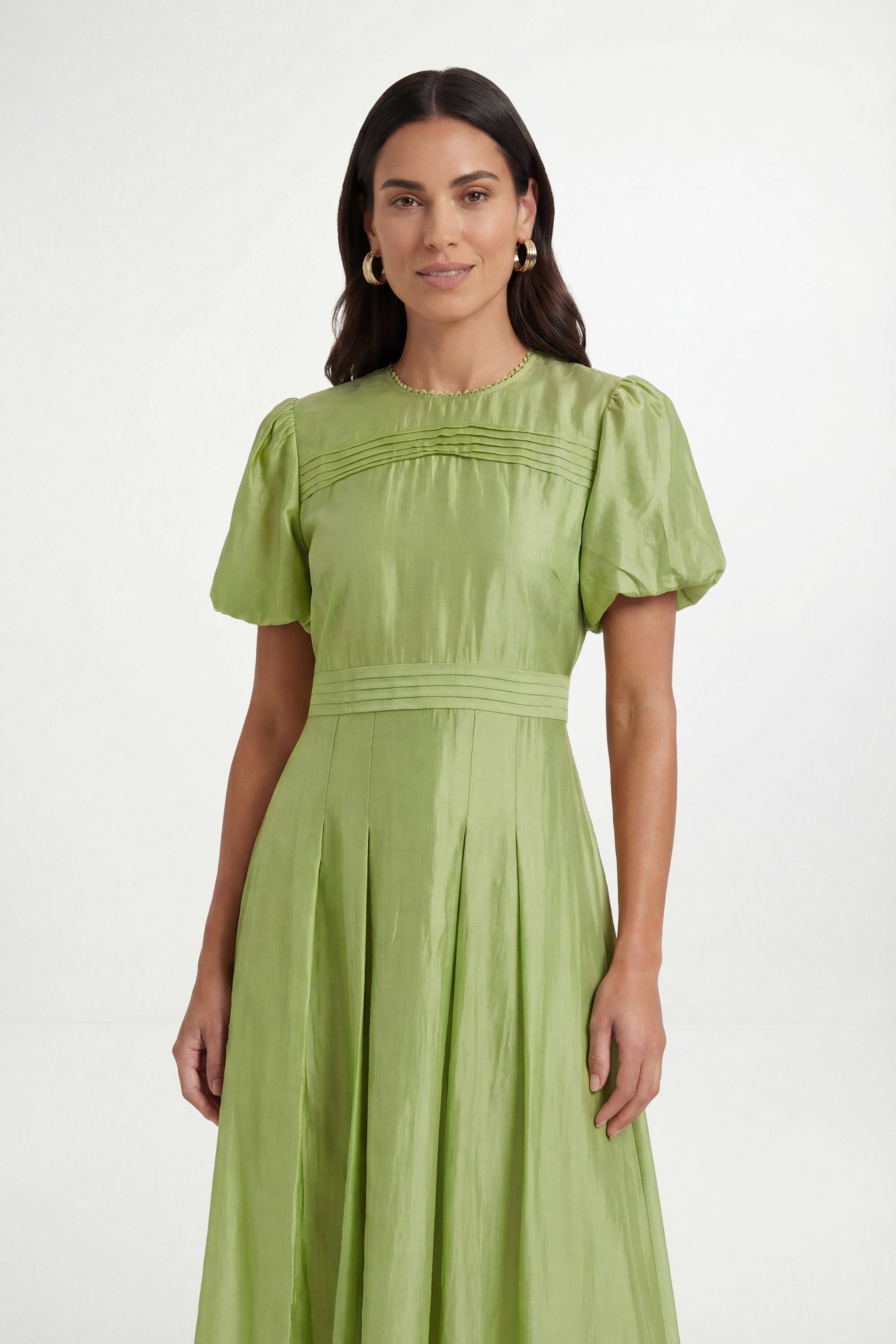 Wallis Robe Midi Plissée En Tencel Petite