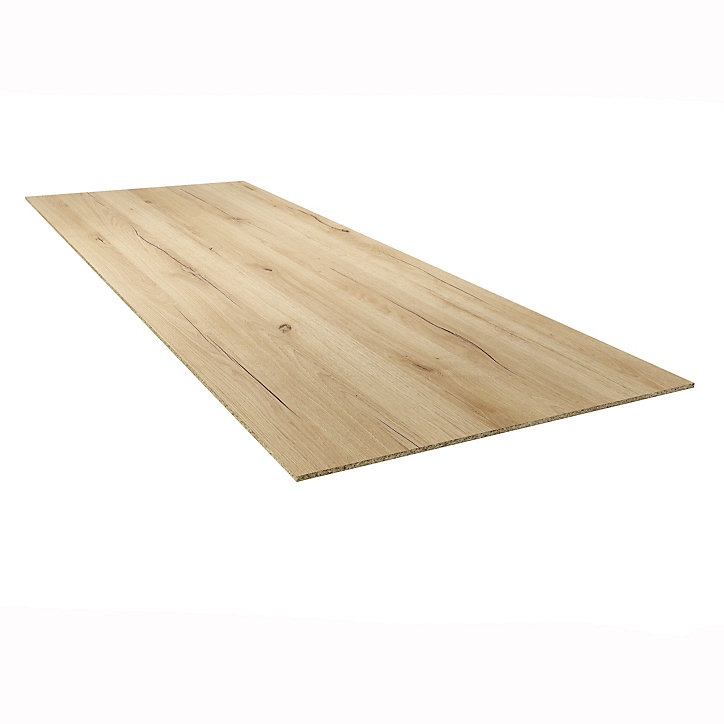 Crédence de cuisine bois naturel GoodHome Berberis l. 200 cm x H. 60 cm x Ep. 10 mm