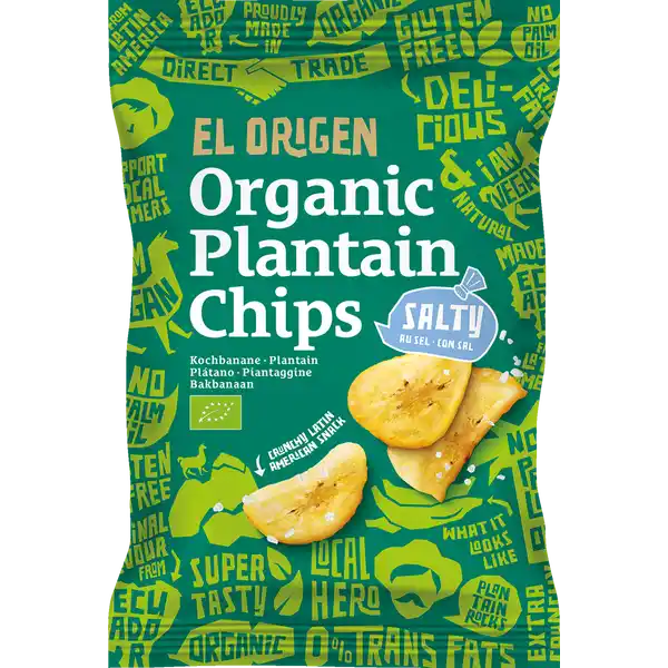 Bio Kochbananen Chips mit Meersalz