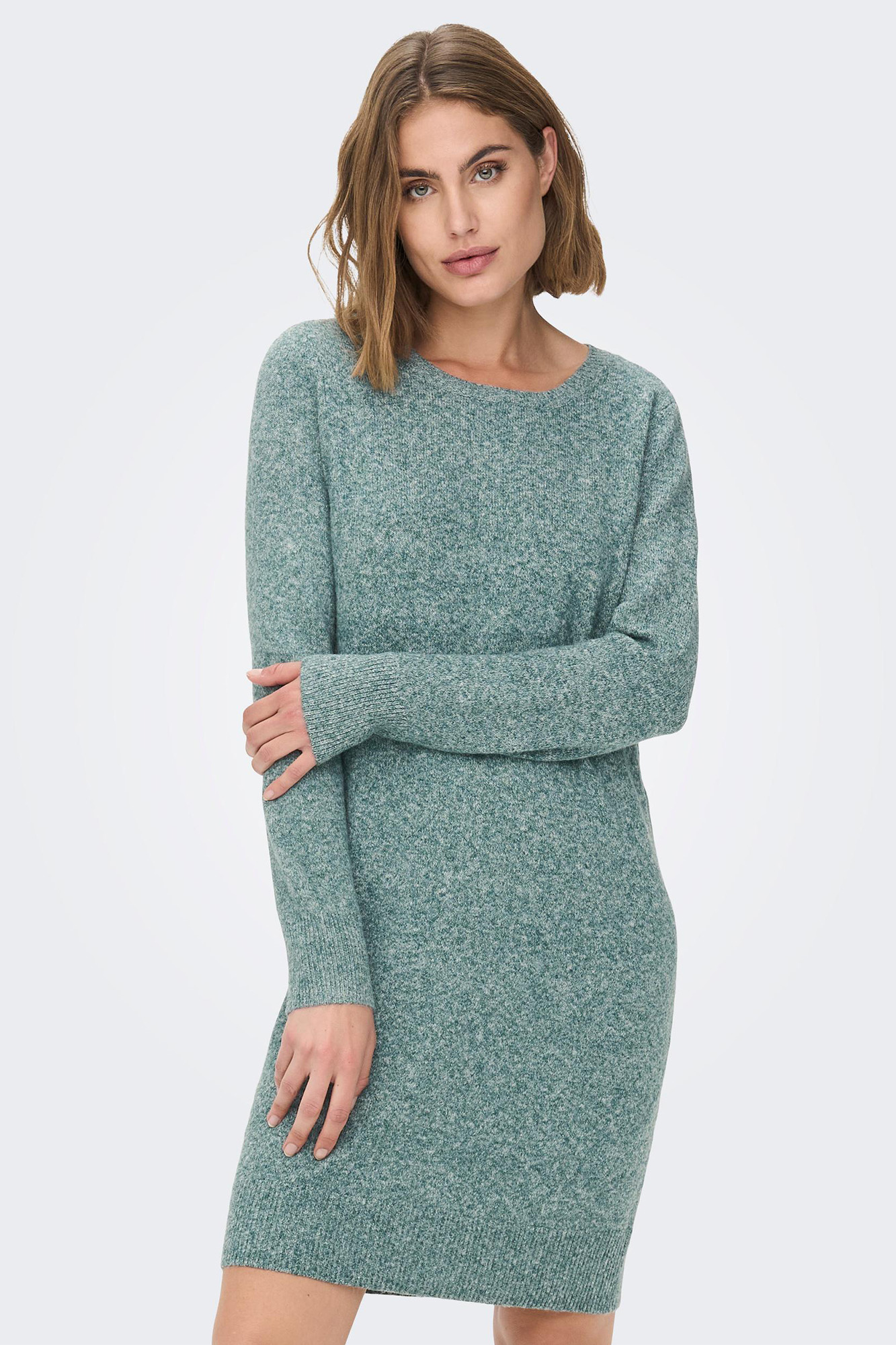 Vestido curto de tricô