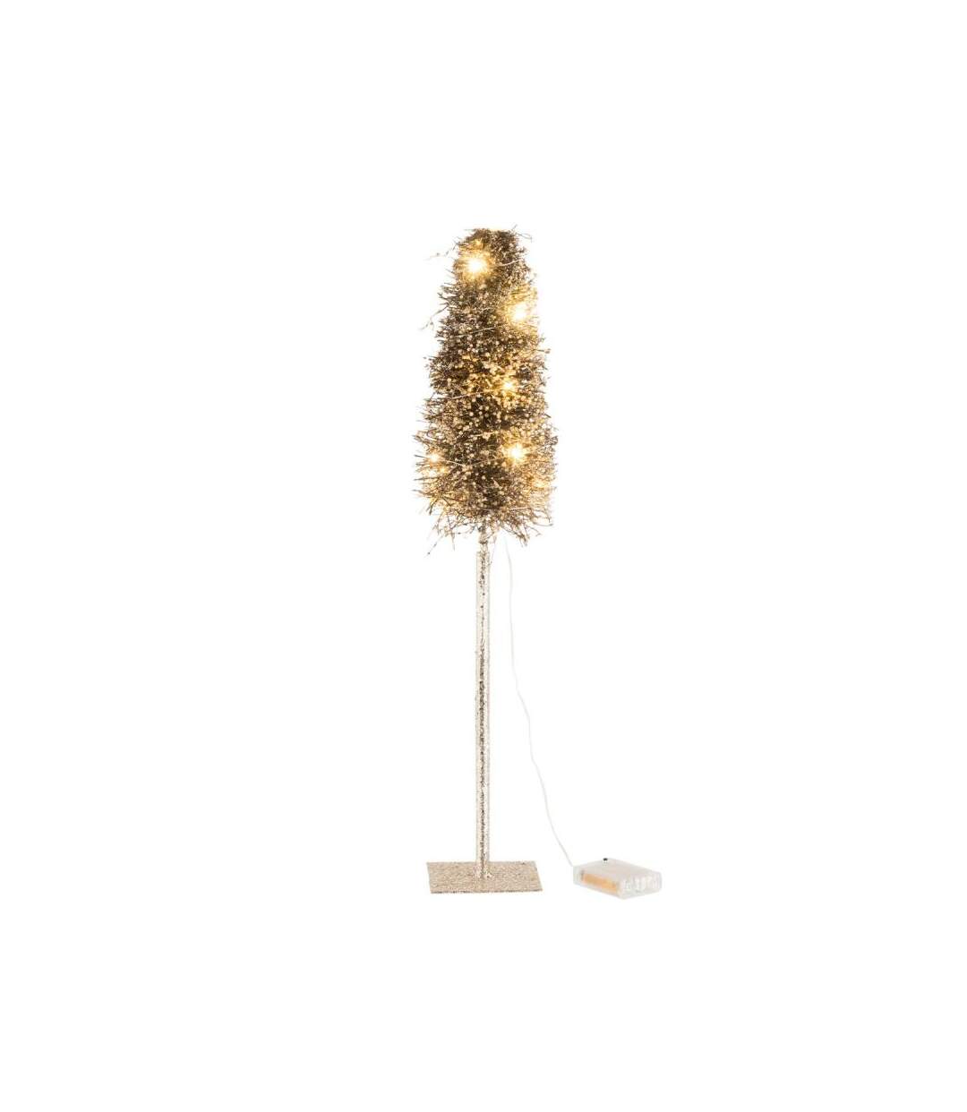 Paris Prix - Statuette Déco Led arbre De Noël Givre 58cm Marron