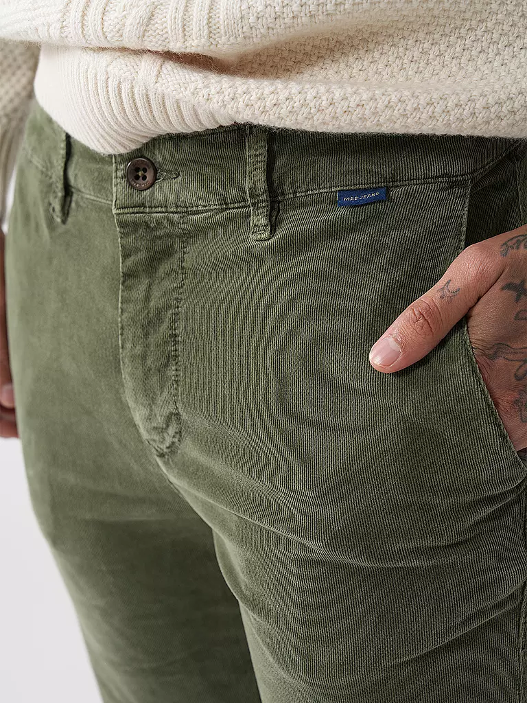 MAC Cordhose Tapered Fit GRIFFIN  olive