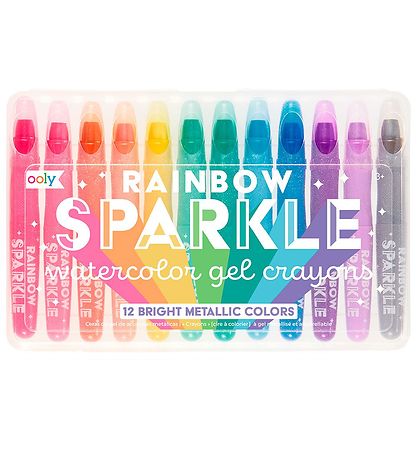 Ooly Kreidefarben - Wasserfarbe - Rainbow Glitzer - 12 st.