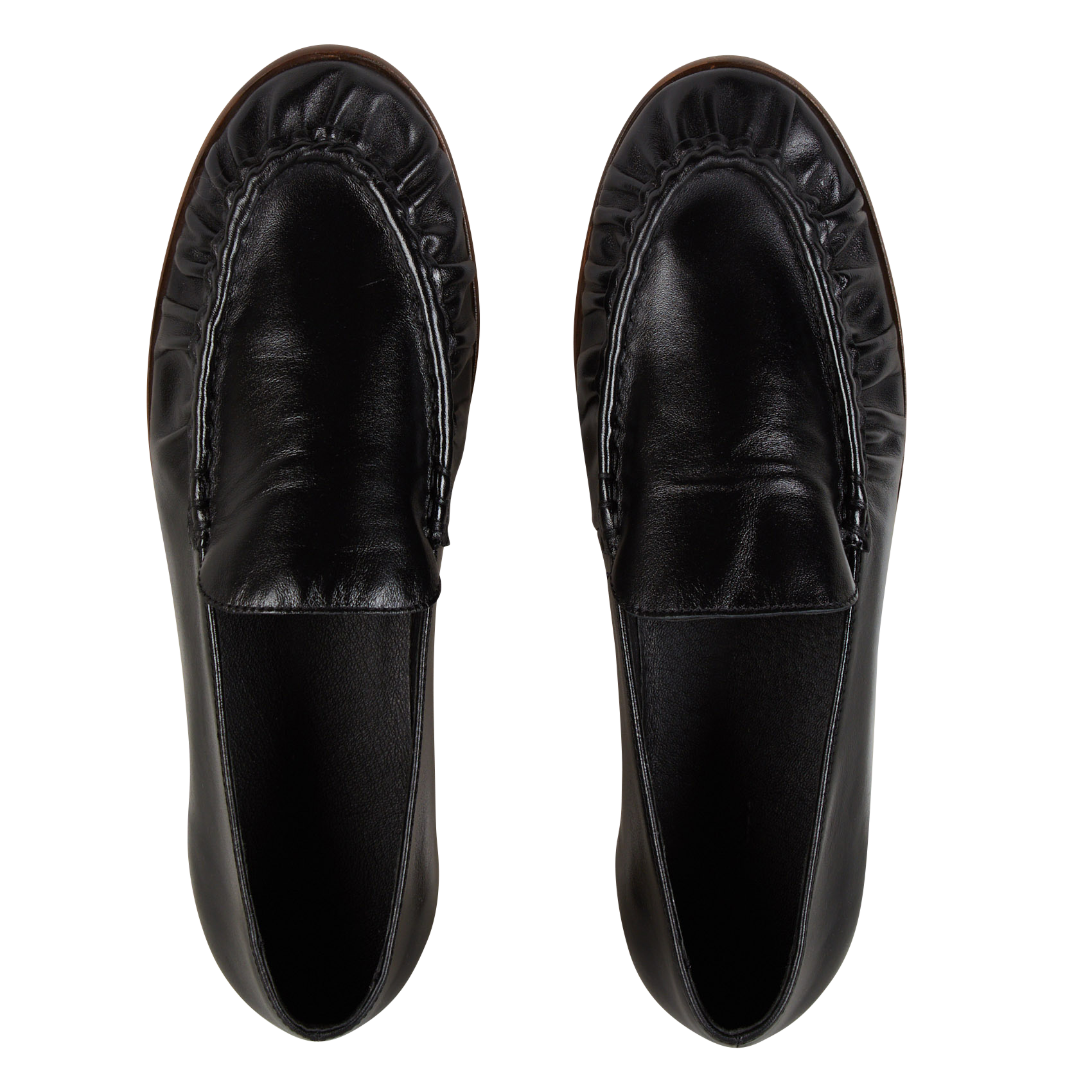 AYANO - Mocassins plats en cuir | Noir