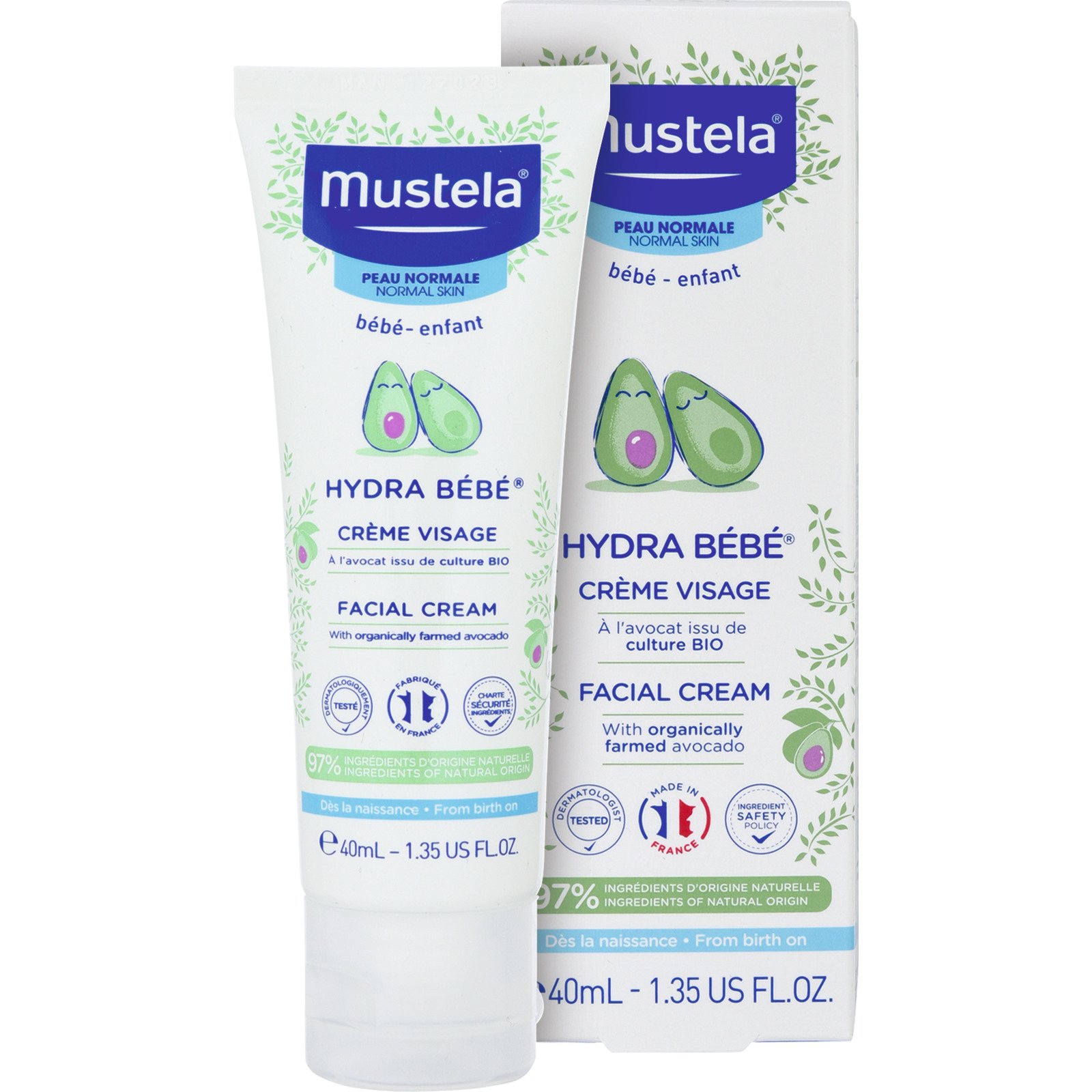 Mustela Gesichtscreme Hydra Bébé mit Avocado 40 ml