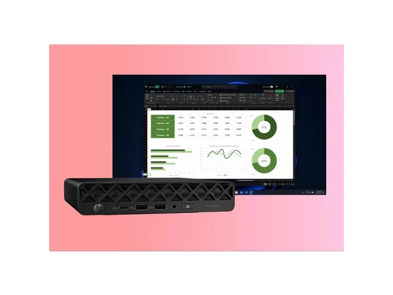 HP ProDesk 4 G1i AI - Mini Core Ultra 5 225T / op til 4.9 GHz - RAM 16 GB - SSD 512 GB - NVMe - Intel Graphics - IEEE 802.11ax (Wi-Fi 6E), Bluetooth 5.3, Gigabit Ethernet - Win 11 Pro - skærm: ingen - jack sort - Smart Buy - med HP Carbon Neutral Com