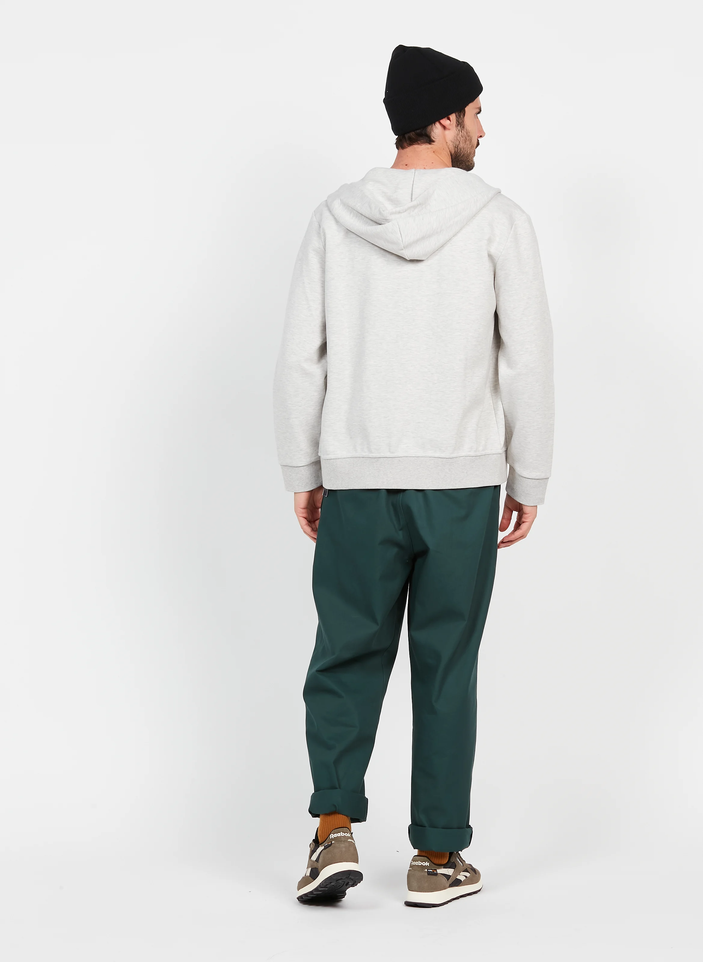 Sweat à capuche en coton mélangé | Gris
