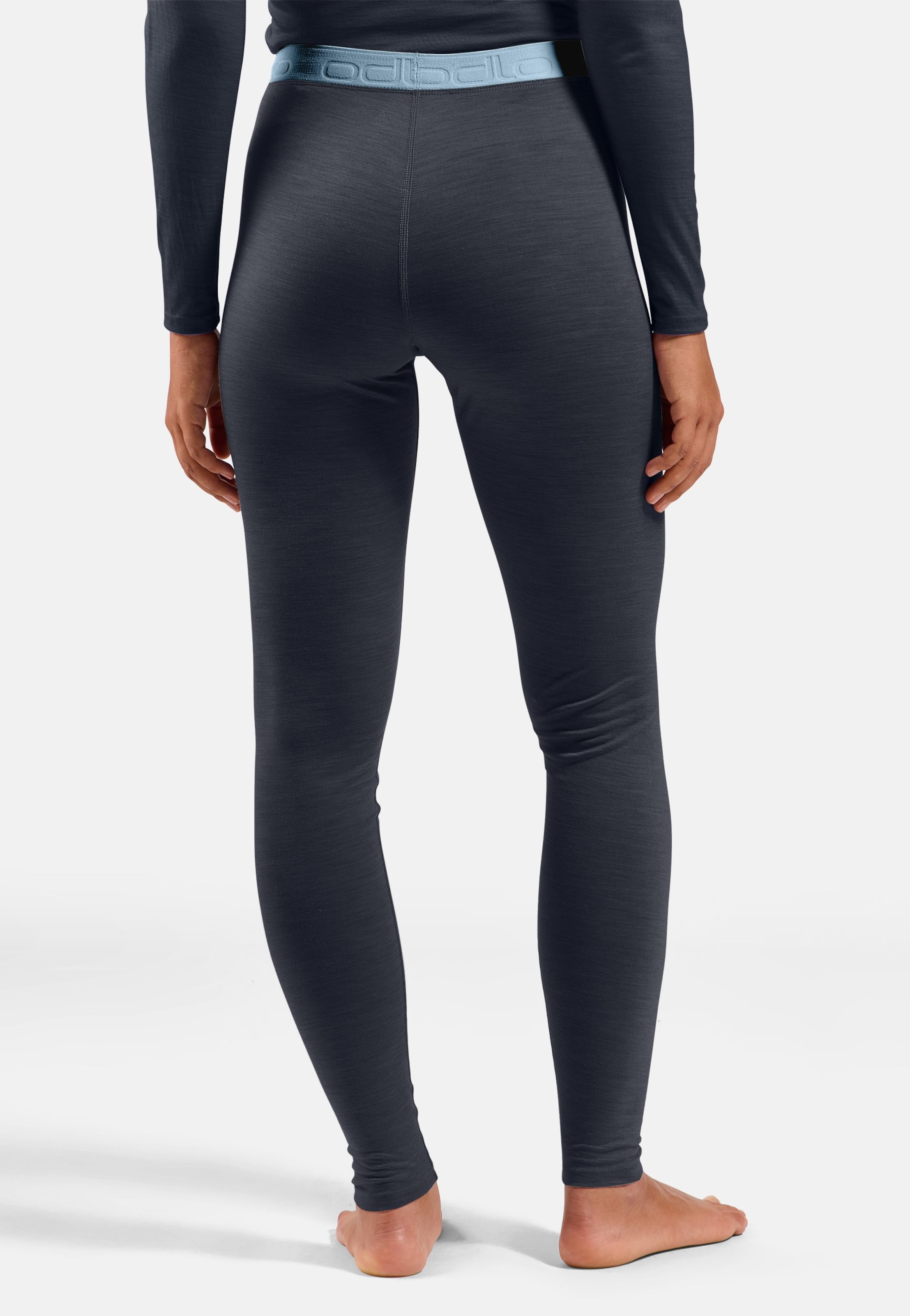 Natural Performance Wool 130 Base Layer Tights in provincial blue - dark sapphire melange