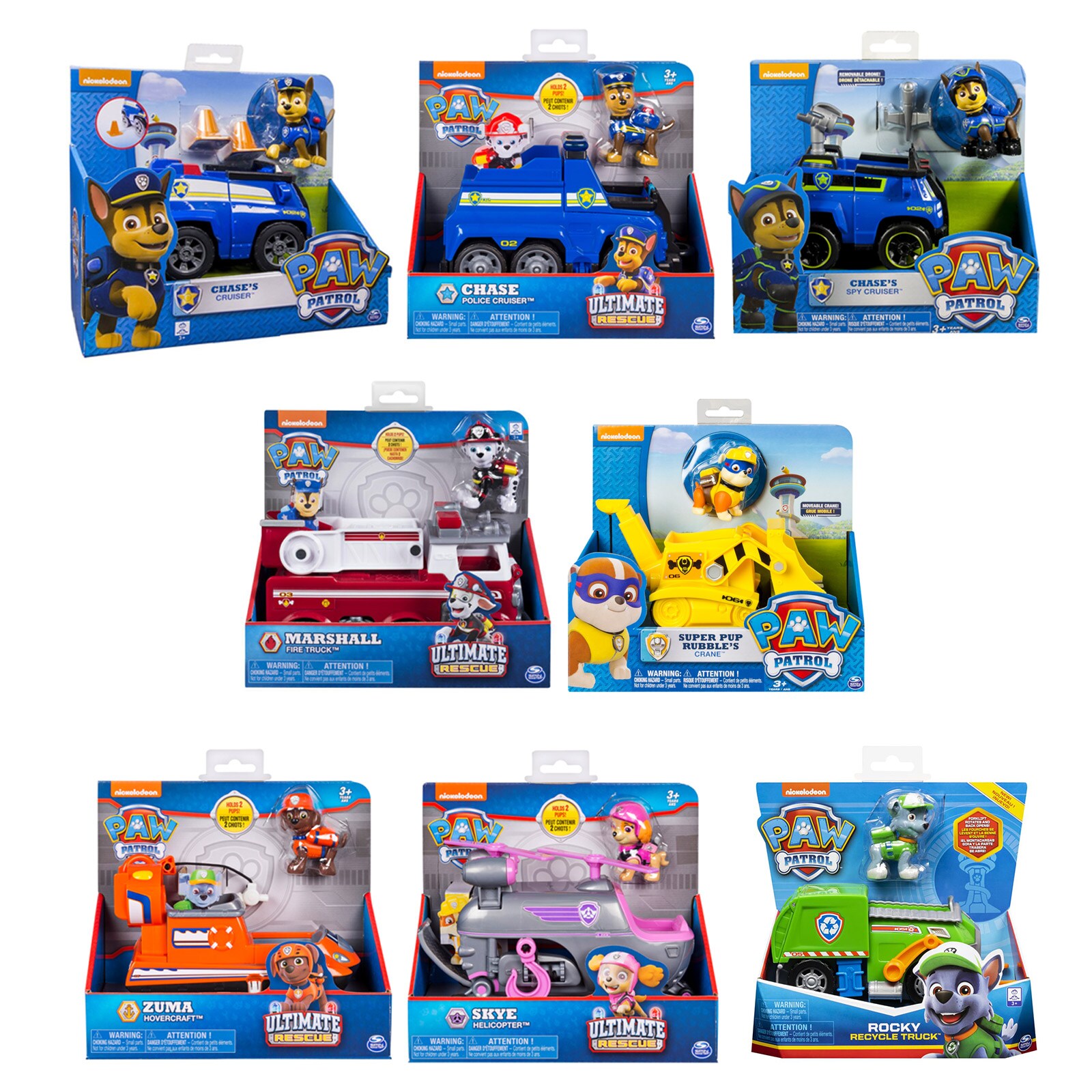 PAW PATROL Ultimate & Basic Fahrzeuge Spielfigur Action Figur Kinder Spielzeug Variante: Chase Patrol Cruiser