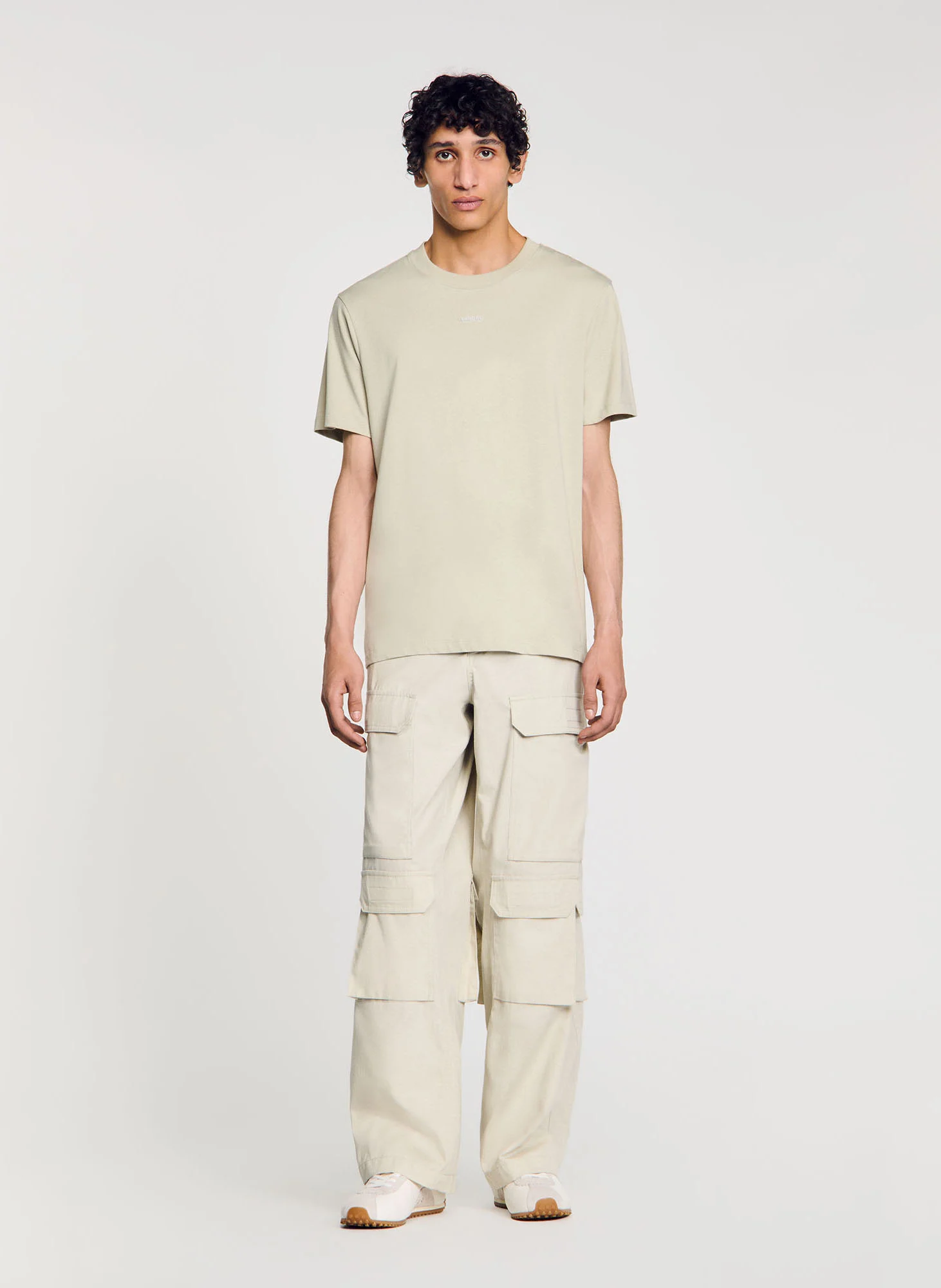 Tee-shirt droit en coton | Kaki