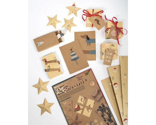 Kraftpapier blok MAGISCH KERSTPAPIER
