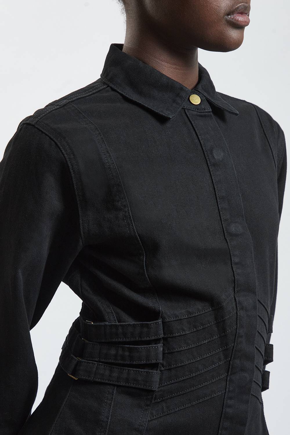 KarenMillen Chemise En Denim À Détail Corset