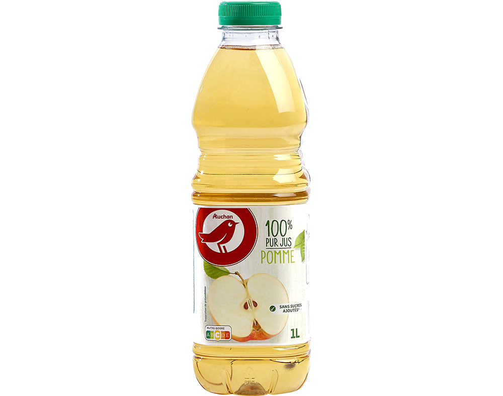 SUMO AUCHAN 100% MAÇÃ 1L