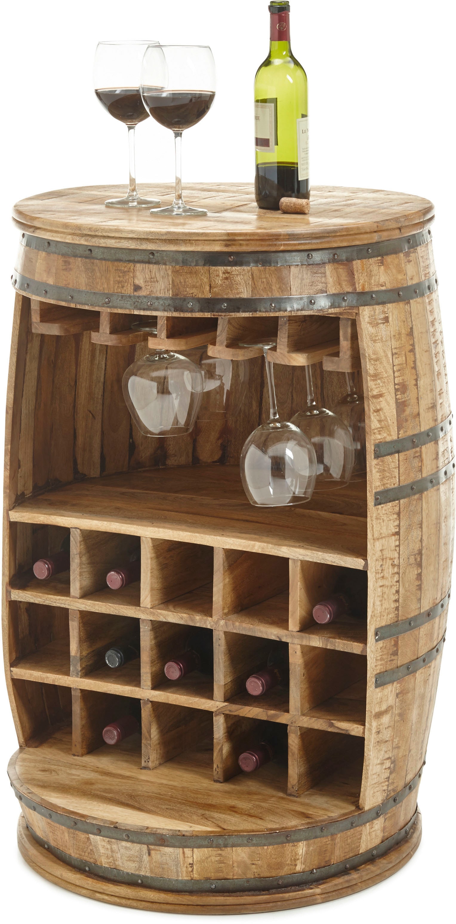 Stolkom Bartisch »Fiasko« Massivholz Mango Wood im Vintage Style