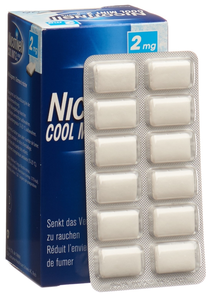 NICOTINELL Gum Kaupast 2 mg cool mint Blist 96 Stk