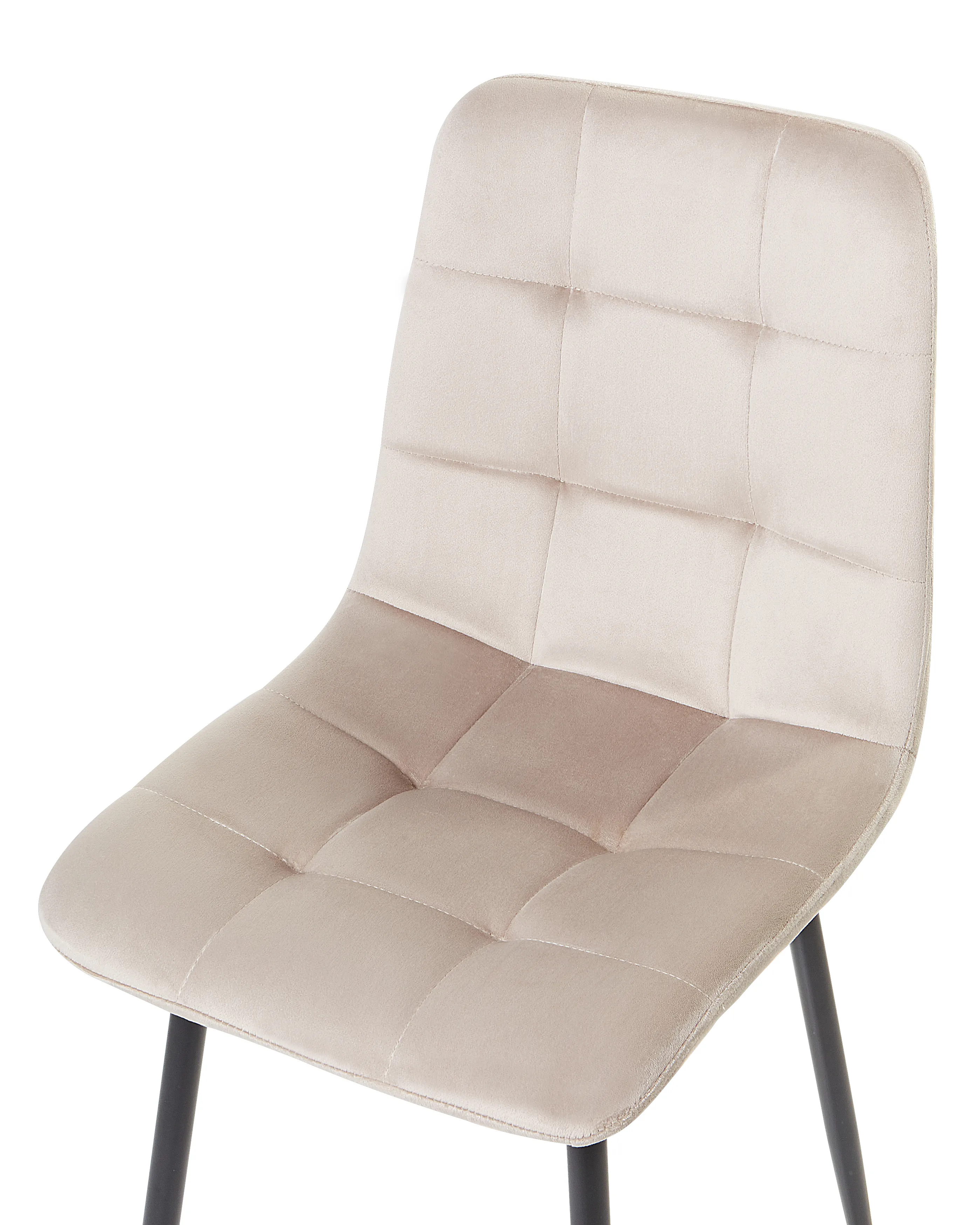 Set van 4 eetkamerstoelen POWELL Fluweel Beige