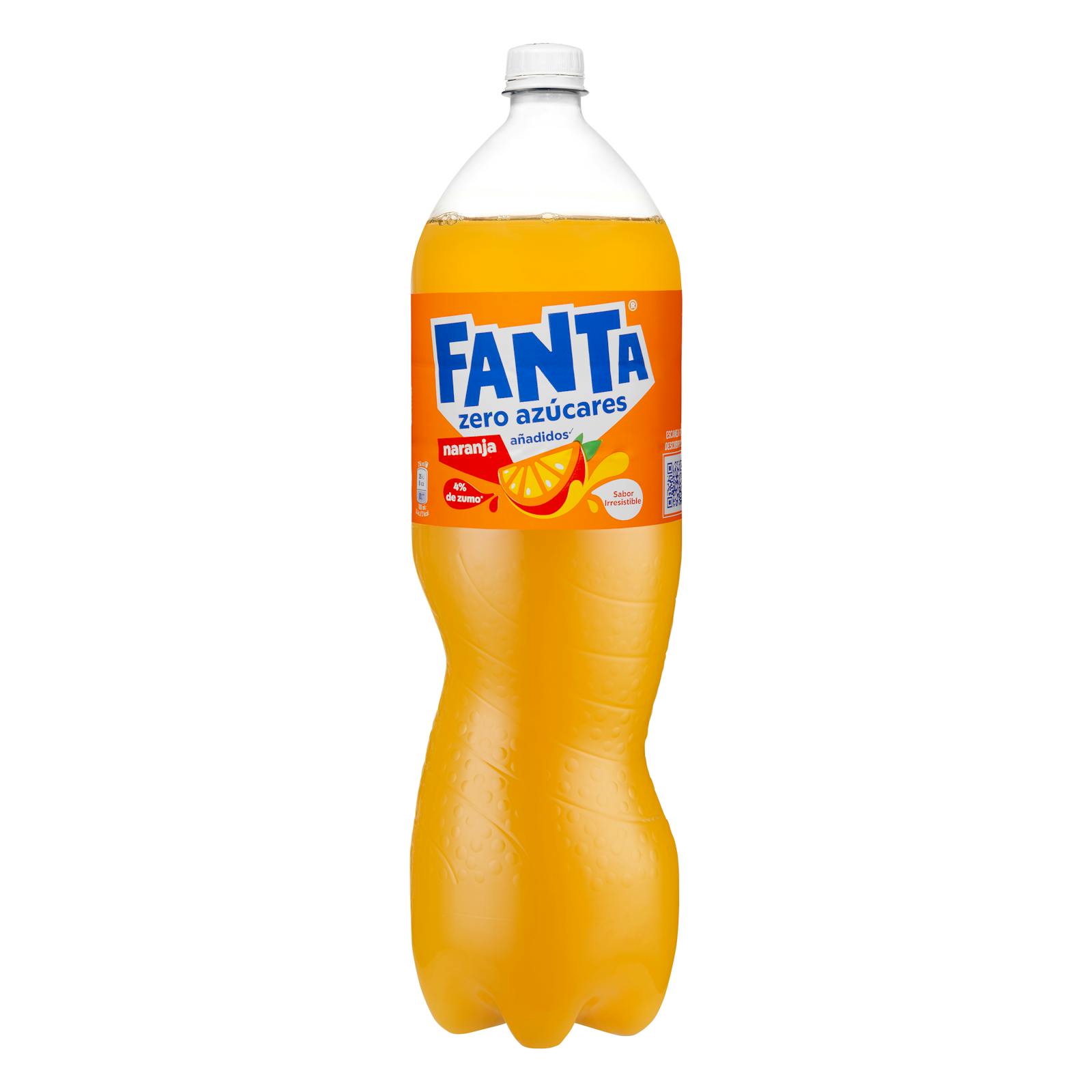 Boisson gazeuse Fanta à l'orange sans sucres ajoutés