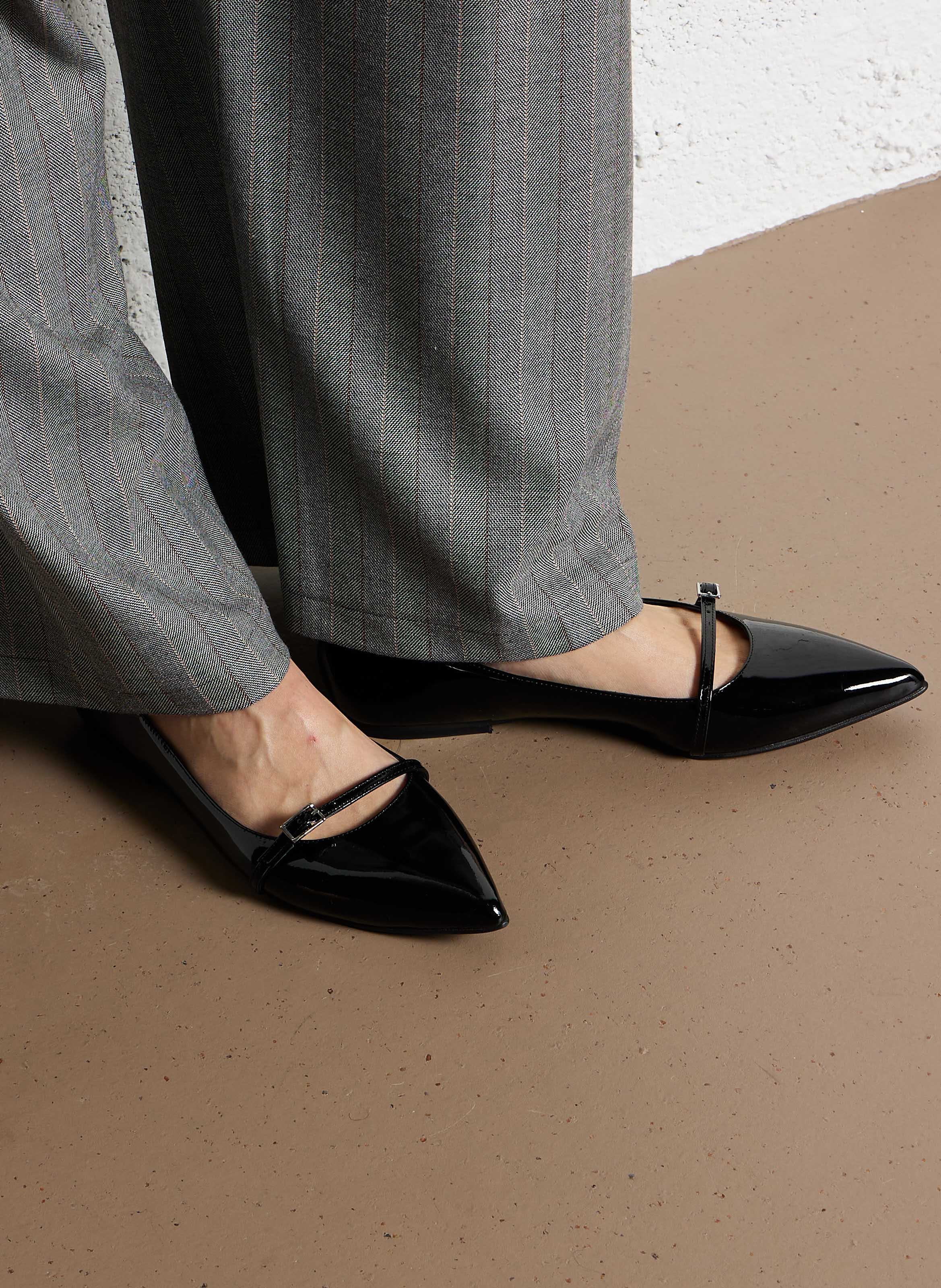 DOMEN - Ballerines en cuir | Noir