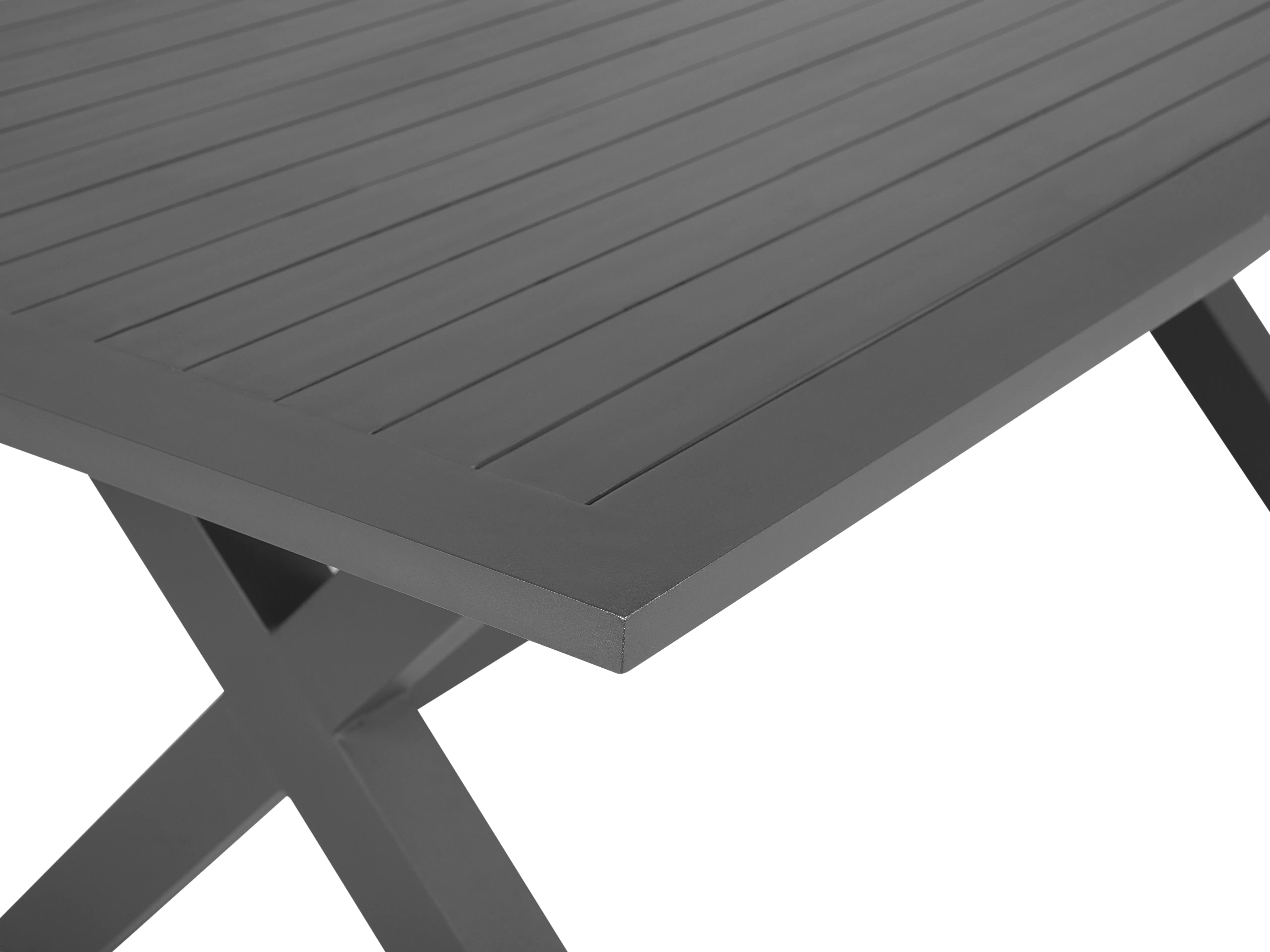 Tuin eettafel CASCAIS 200 cm 105 cm Metaal Grijs