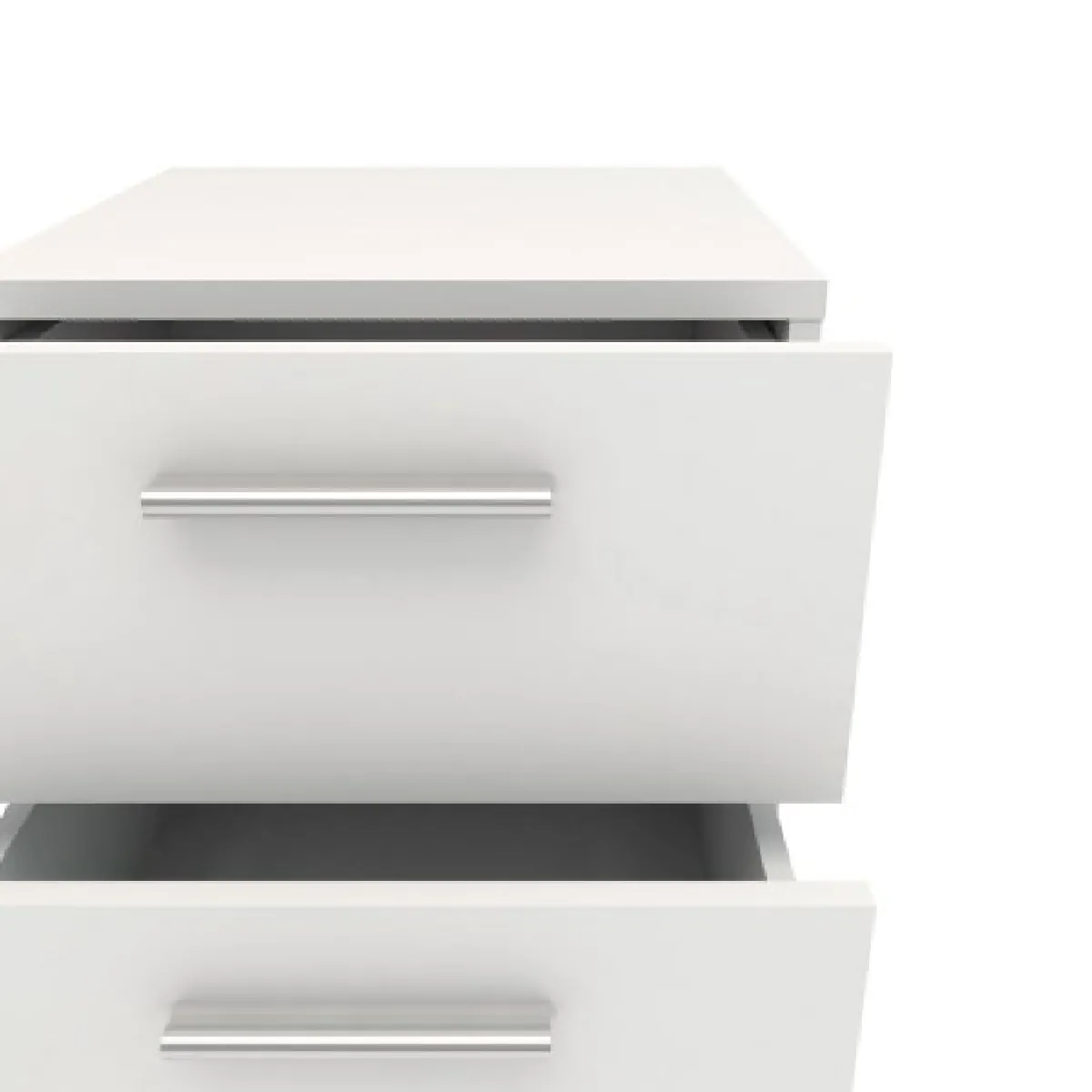 Alter Table de chevet blanche avec 2 tiroirs