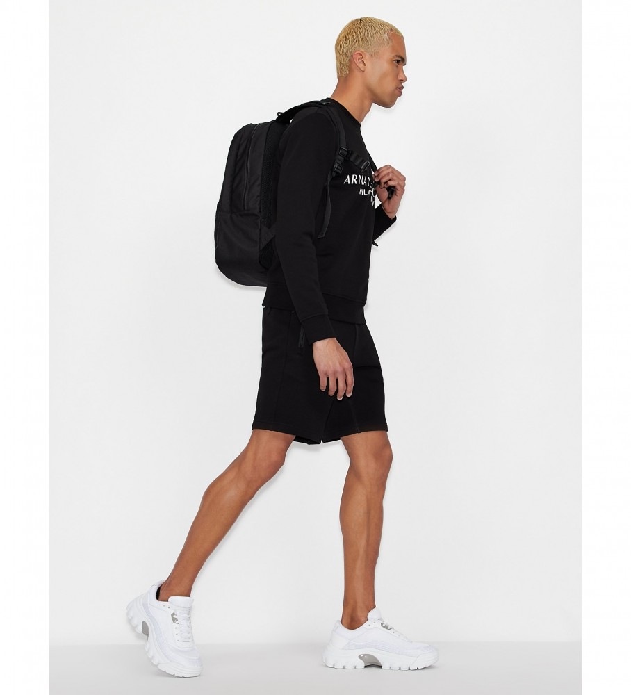 Moletom Armani Exchange Open Fleece Preto