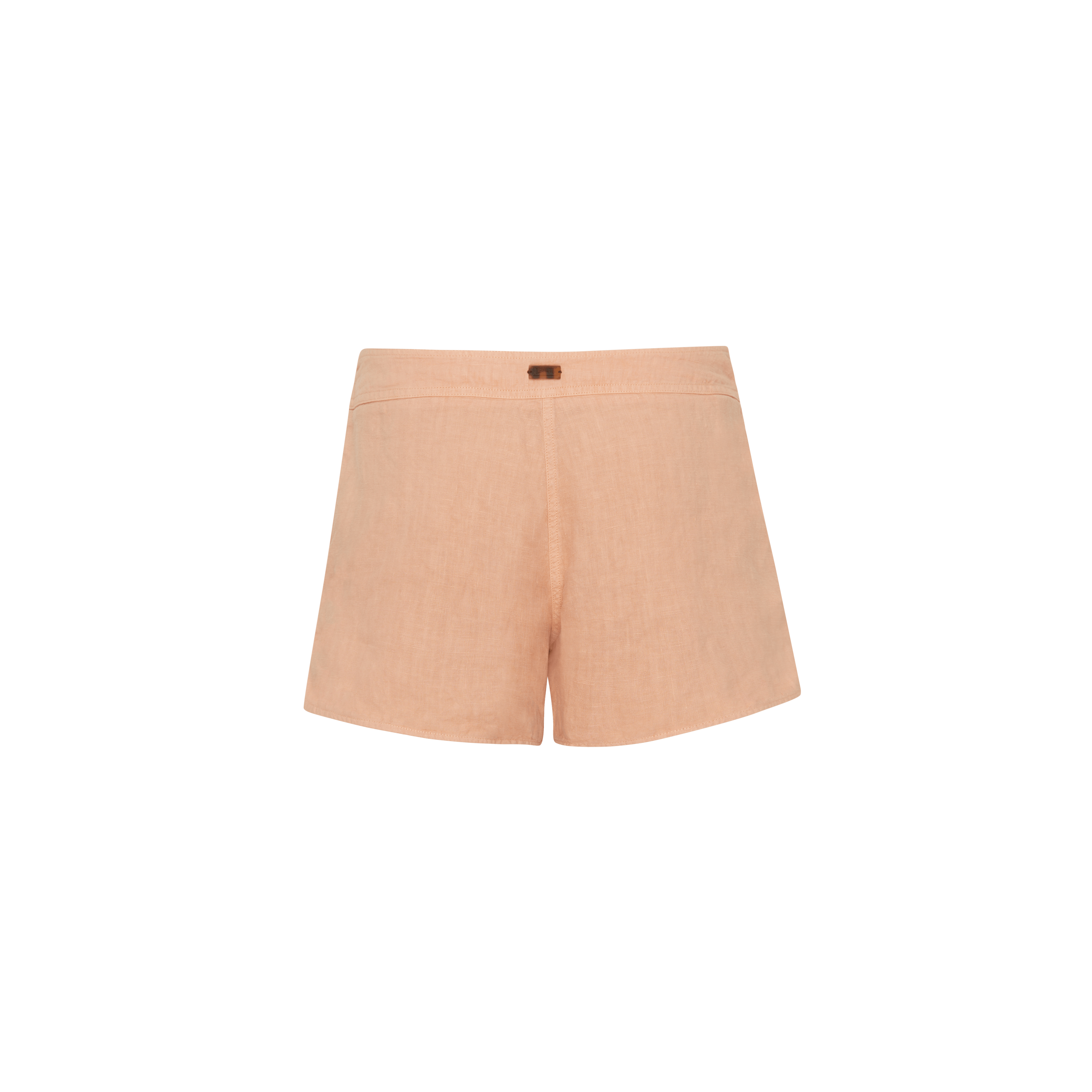 Bermuda en lin uni femme