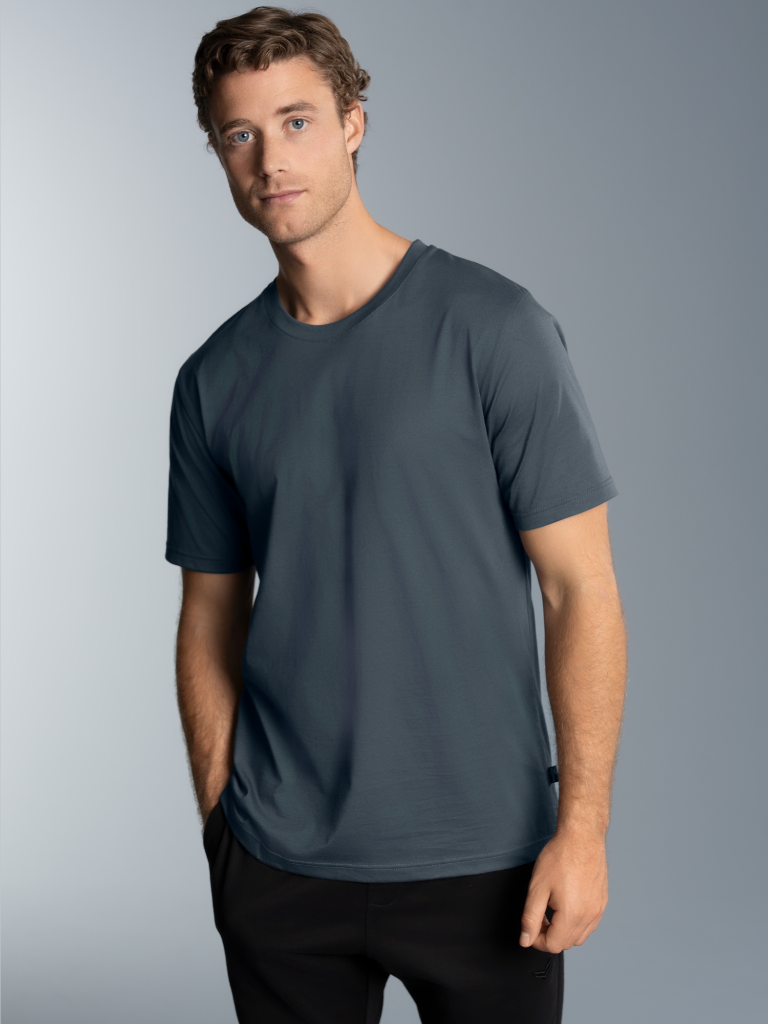 T-Shirt aus 100% Baumwolle Anthrazit
