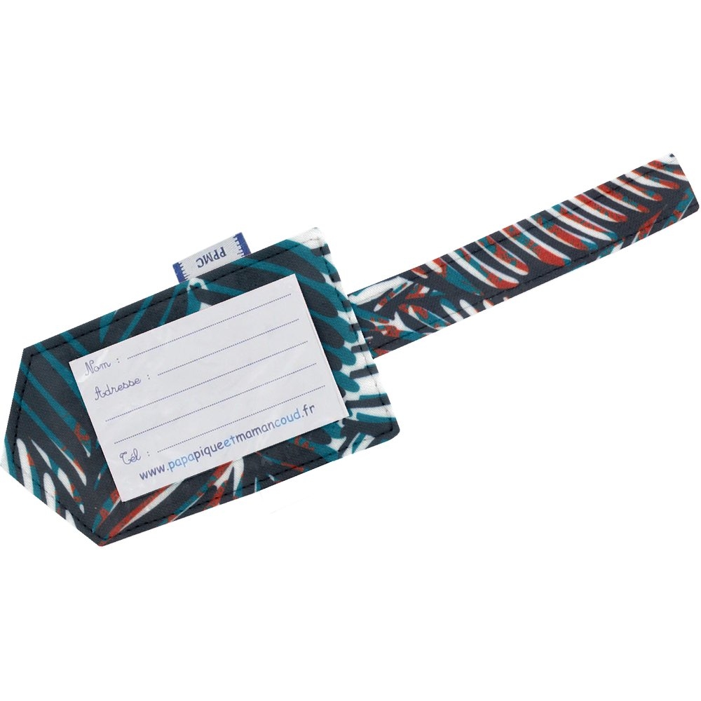 Etiquette Bagage Feuillage Marine