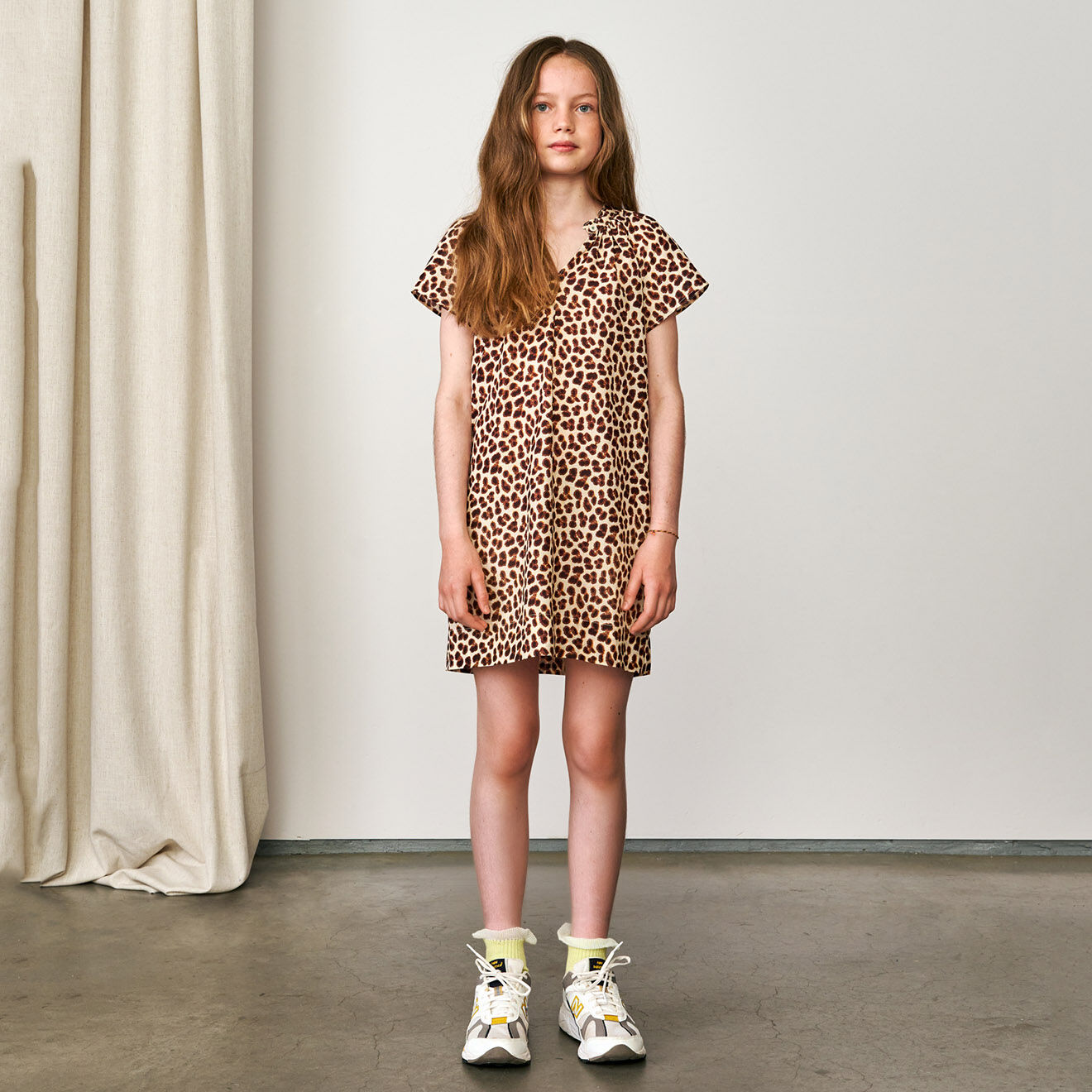 Bellerose Robe courte Audry imprimé léopard marron