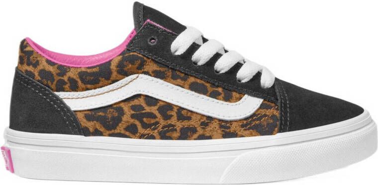 Vans Old Skool Leopard Pop Sneakers Meisjes Zwart