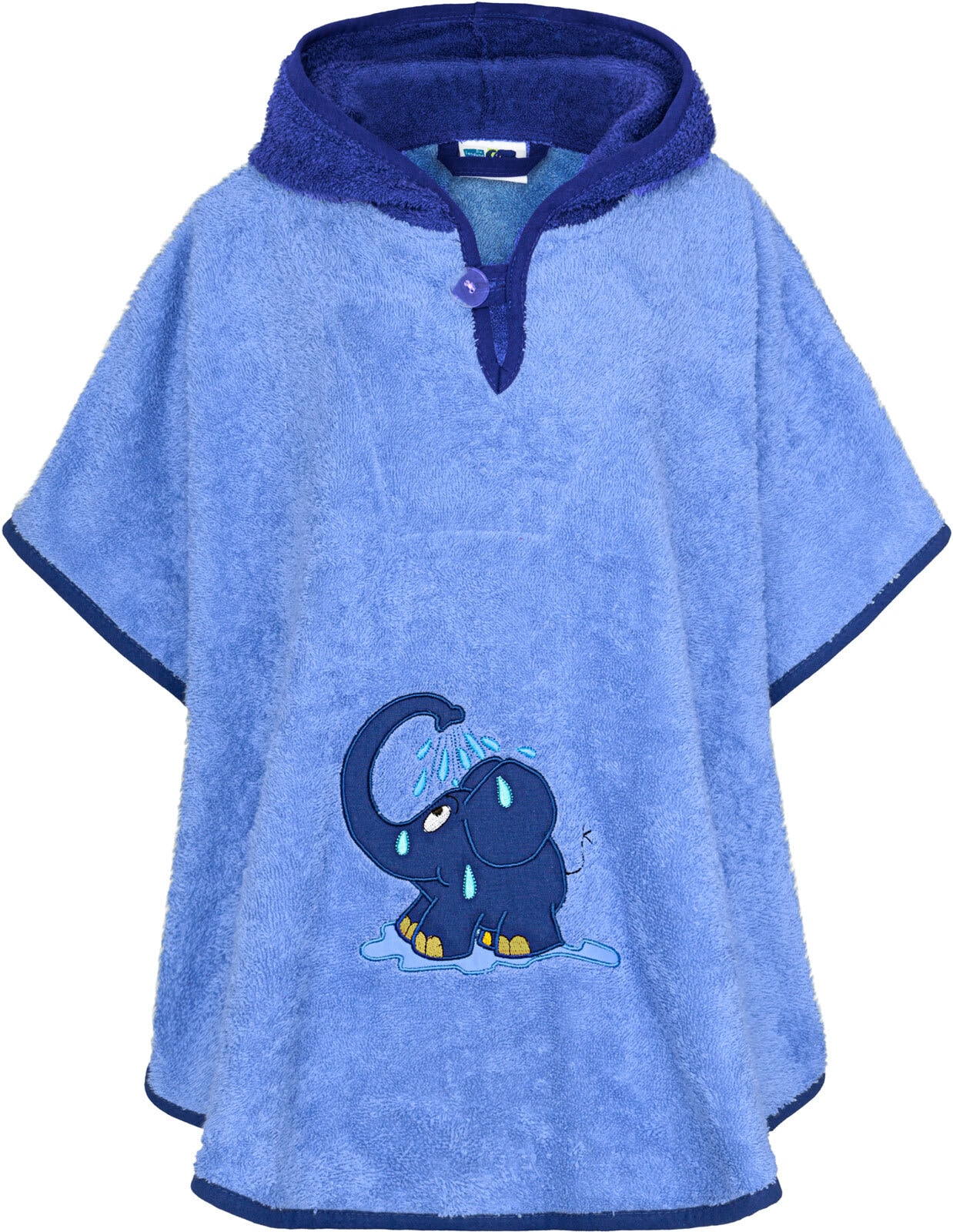Smithy Badeponcho ELEFANT 55 x 70 cm blau