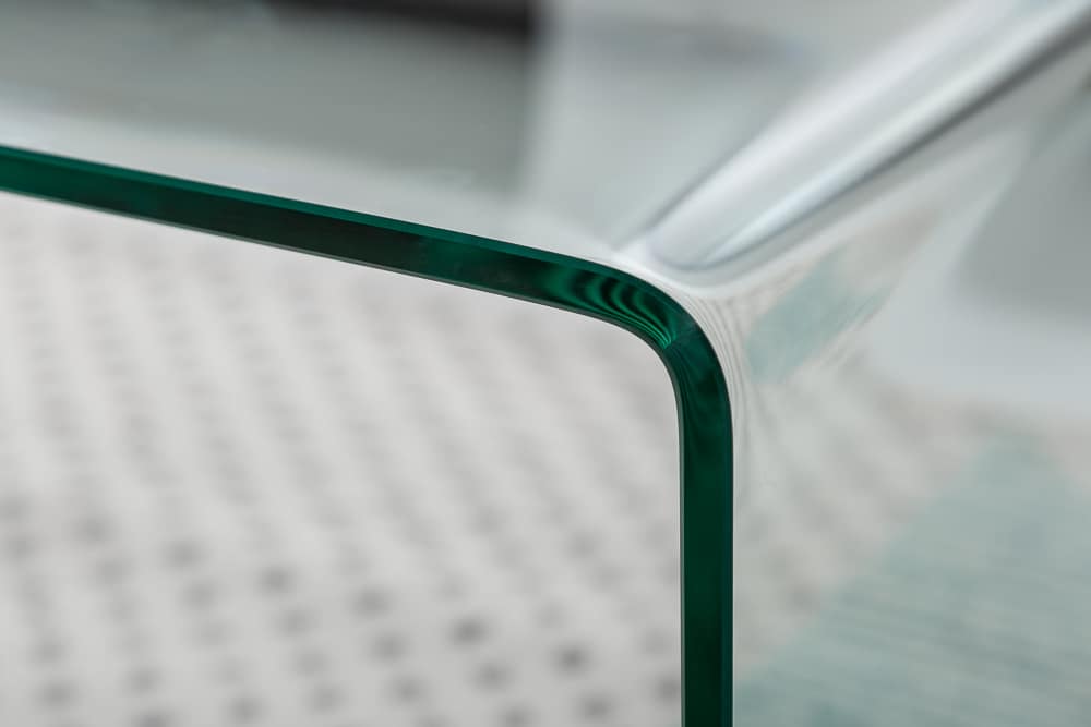 Extravaganter Glas Couchtisch FANTOME 110cm transparent