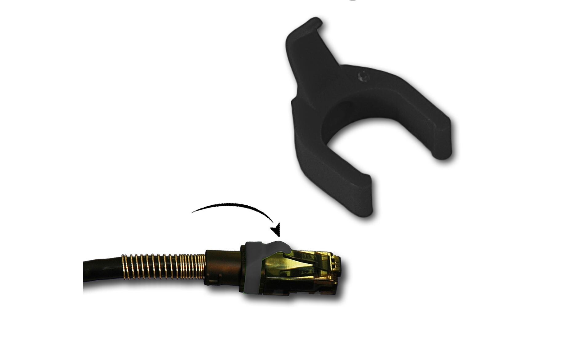 PatchClip 50 Stück SchwarzPatchClip der Kabelclip für eine blitzschnelle Erkennung im Handumdrehen