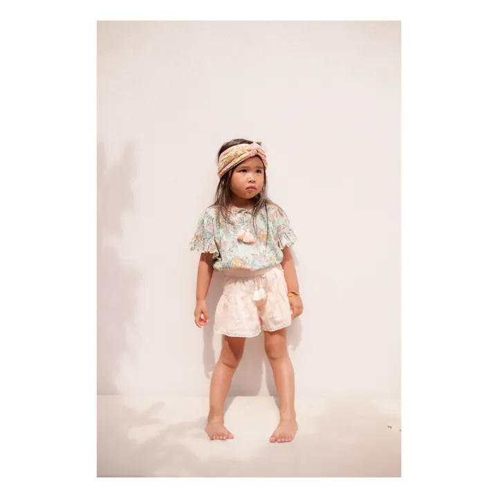 Louise Misha Jupe Short Coton Bio Alambra | Rose pâle