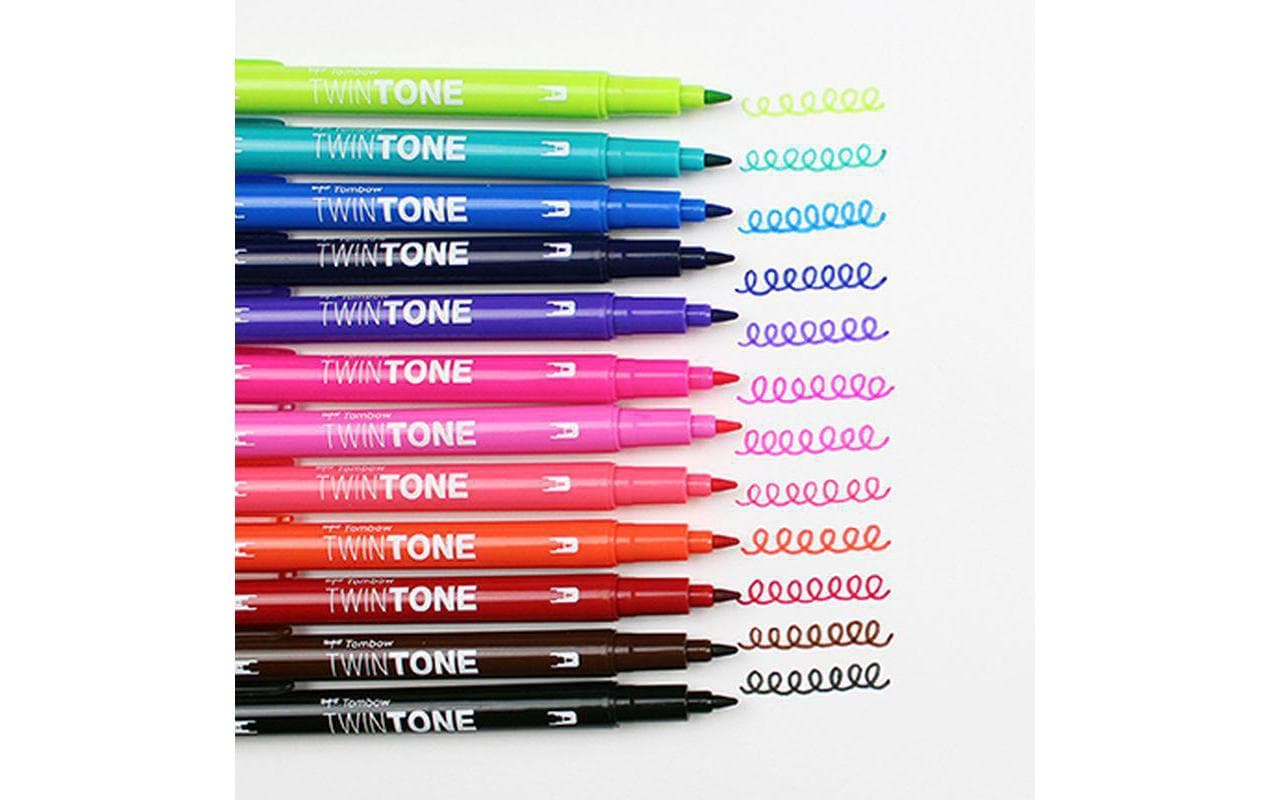 Fineliner TwinTone Brights 0.8 mm, 0.3 mm, 12 StückTwinTone Brights Fasermaler WS-PK-12P-1