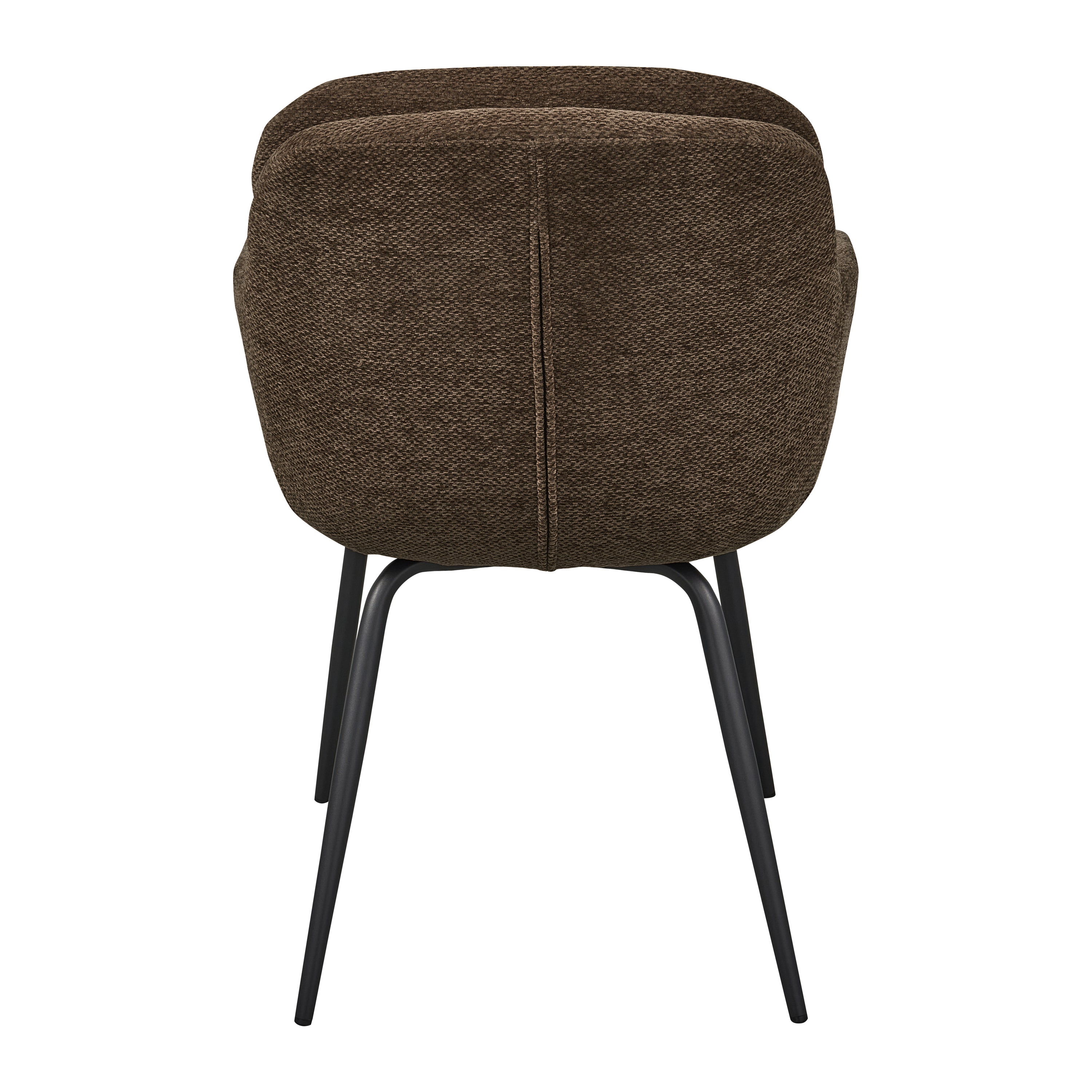 WOOOD Runa Eetkamerstoel - Chenille - Warm Bruin