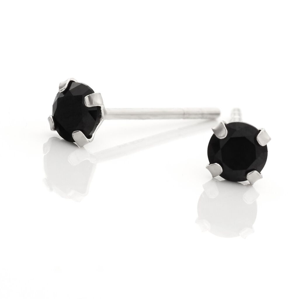 Boucles D'oreilles Puces Daria Or Blanc Oxyde De Zirconium
