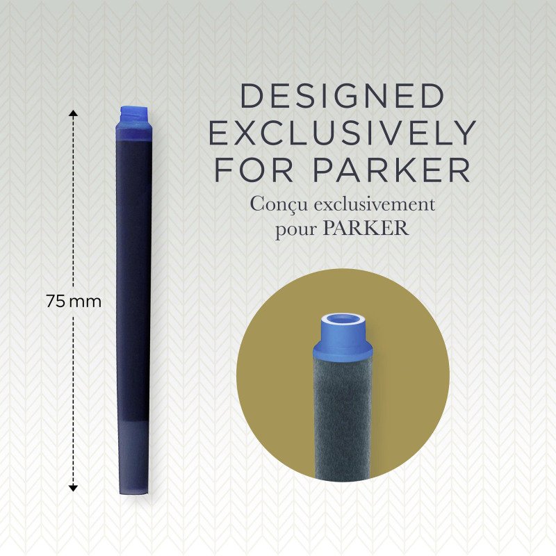 Cartouche d'encre longue pour stylos Parker - Boîte de 5