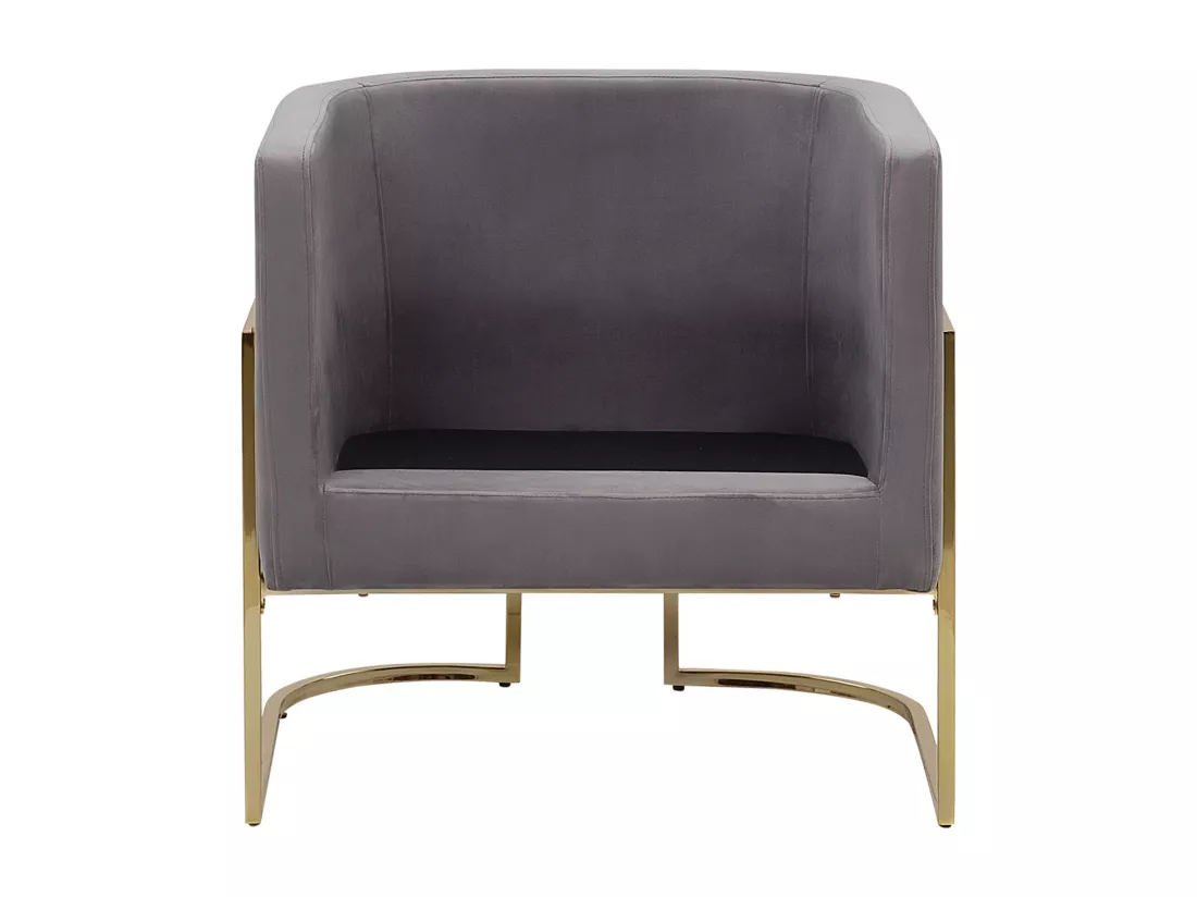 Fauteuil SIRKKA Velours Gris