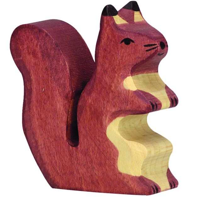 Holztiger eekhoorn rechtop 7 cm