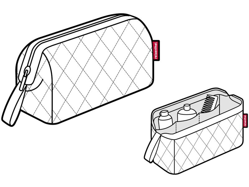Reisenthel Necessaire Travelcosmetic Rhombus Black Kosmetiktasche für alle wichtigen Bad-Accessoires
