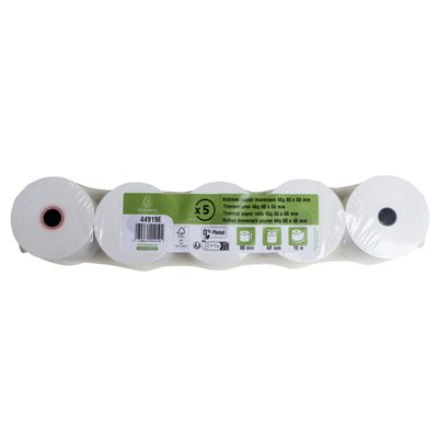 Exacompta - 50 Bobines Ticket de Caisse 80x68mm - 70m - Thermique 48g/m² Sans Phénol - Blanc - Nouveauté
