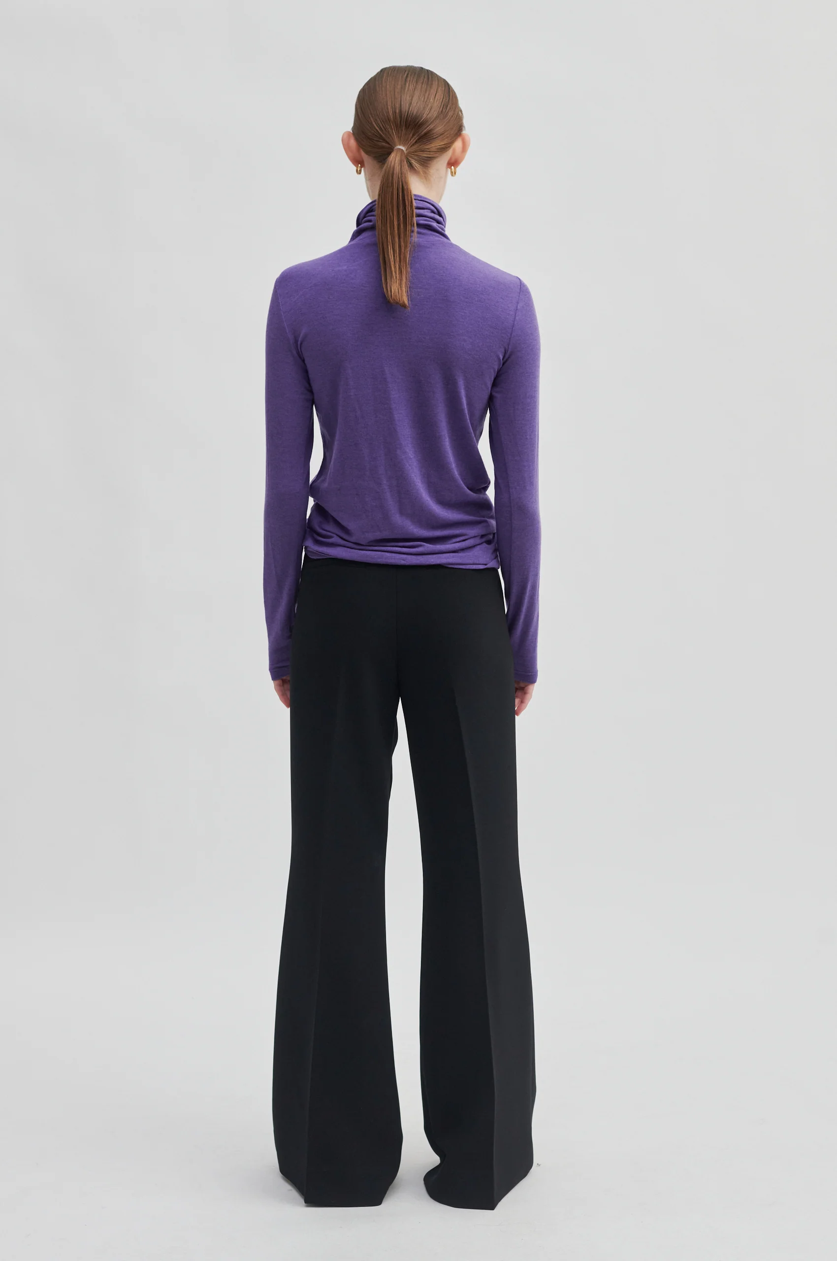 Second Female  Matima T-Neck langærmet t-shirt - Grey Melange