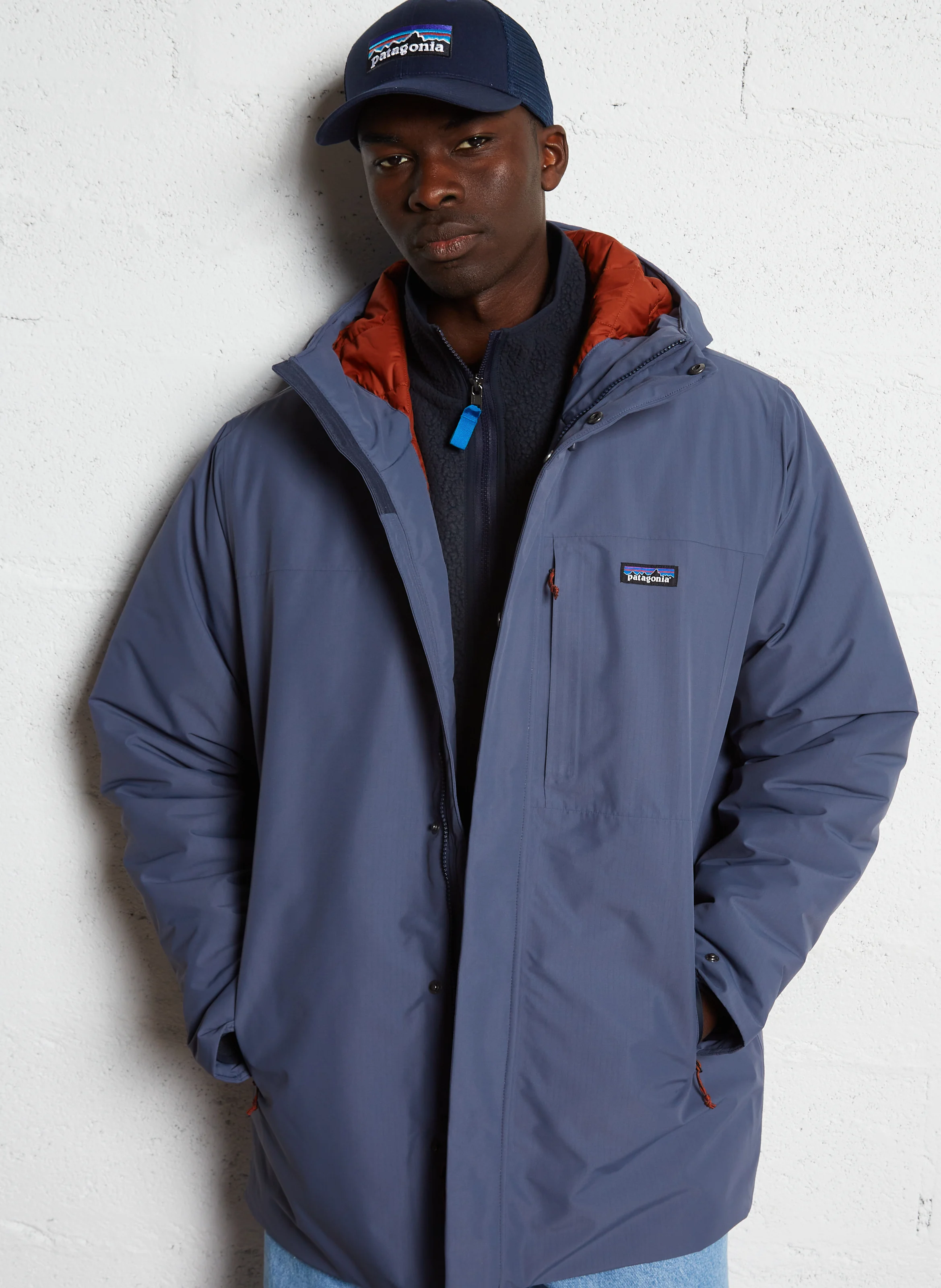 WINDSHADOW - Parka droite à capuche| Bleu