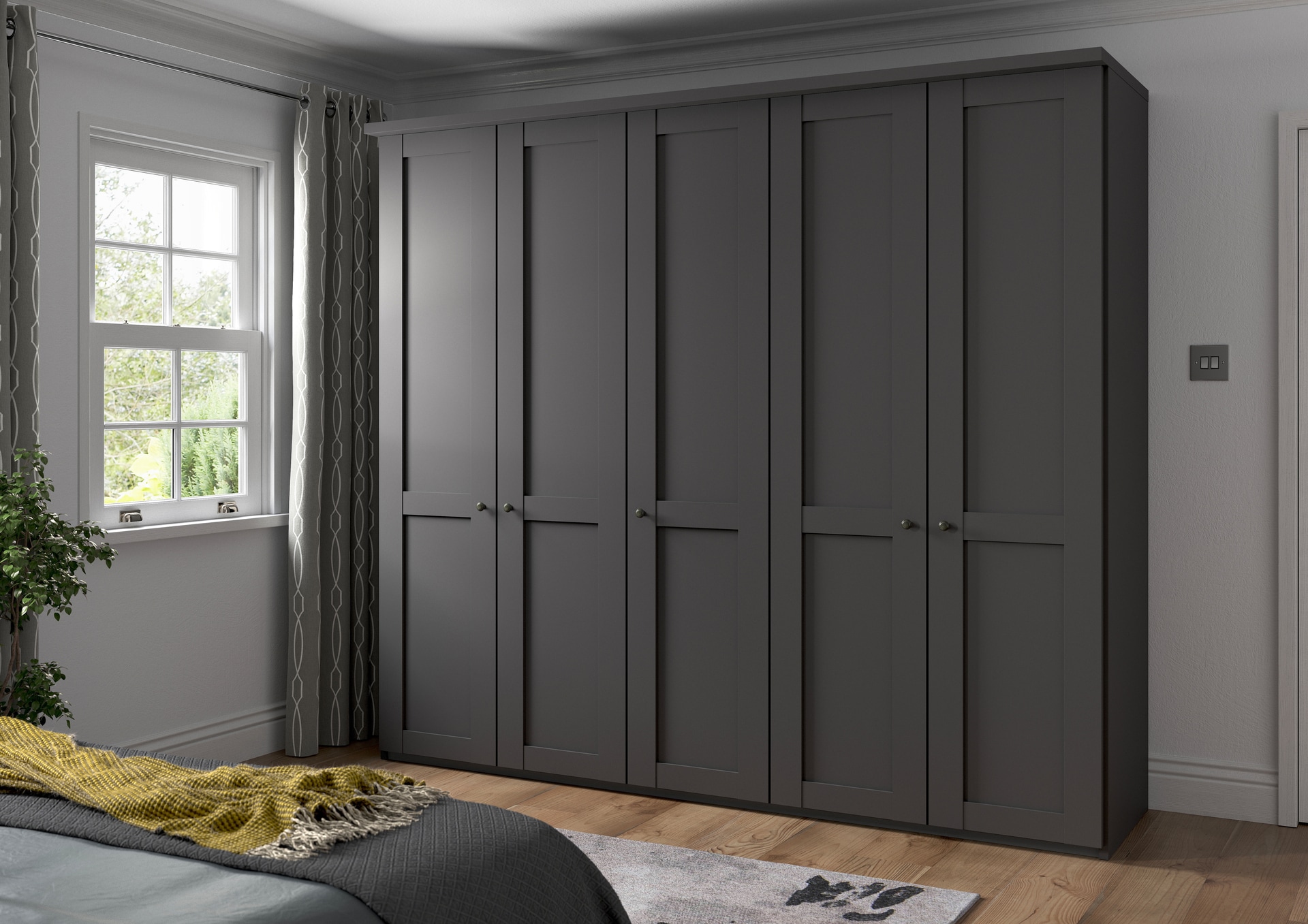 Drehtürenschrank MARLOW grau